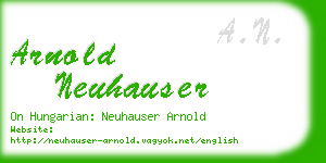 arnold neuhauser business card